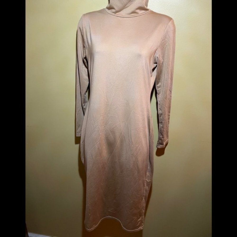 Vestidos Beige Turtleneck Dress XL